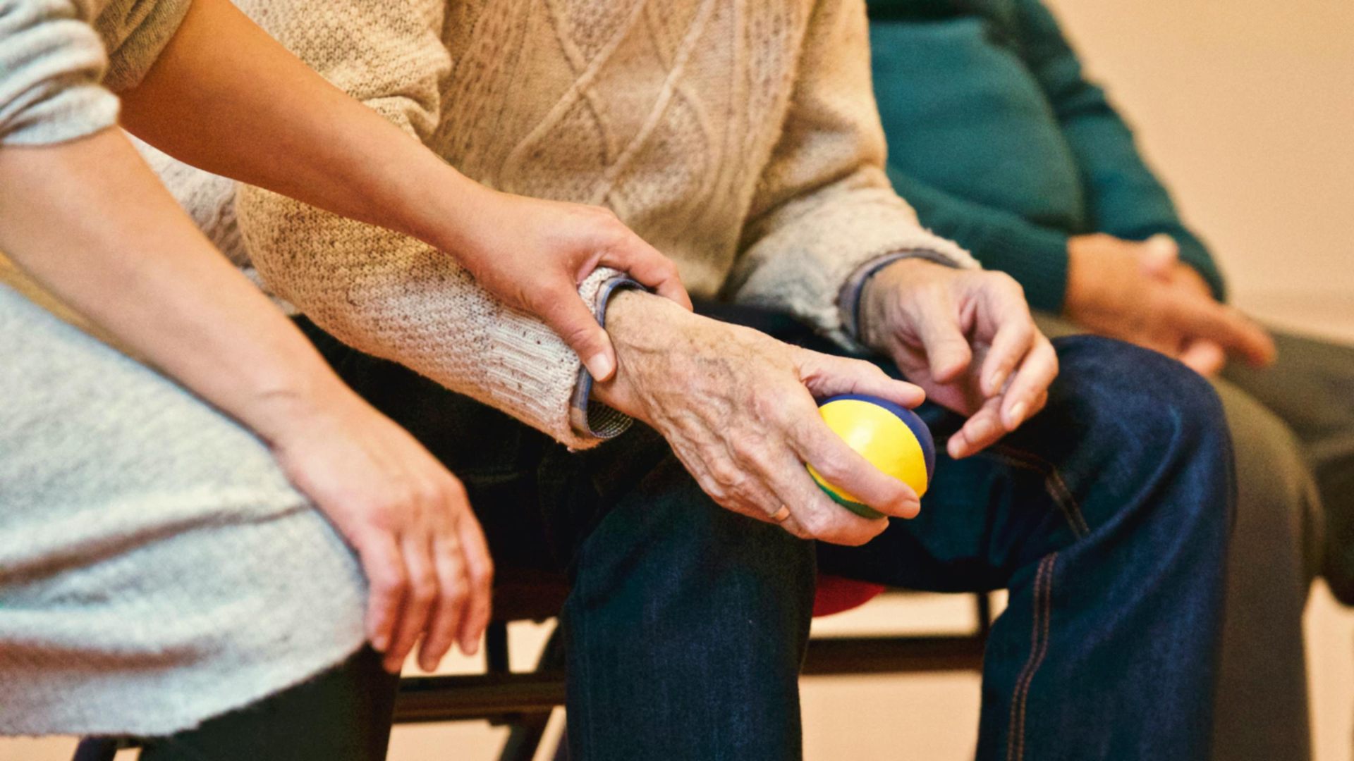 Caregiver providing support
